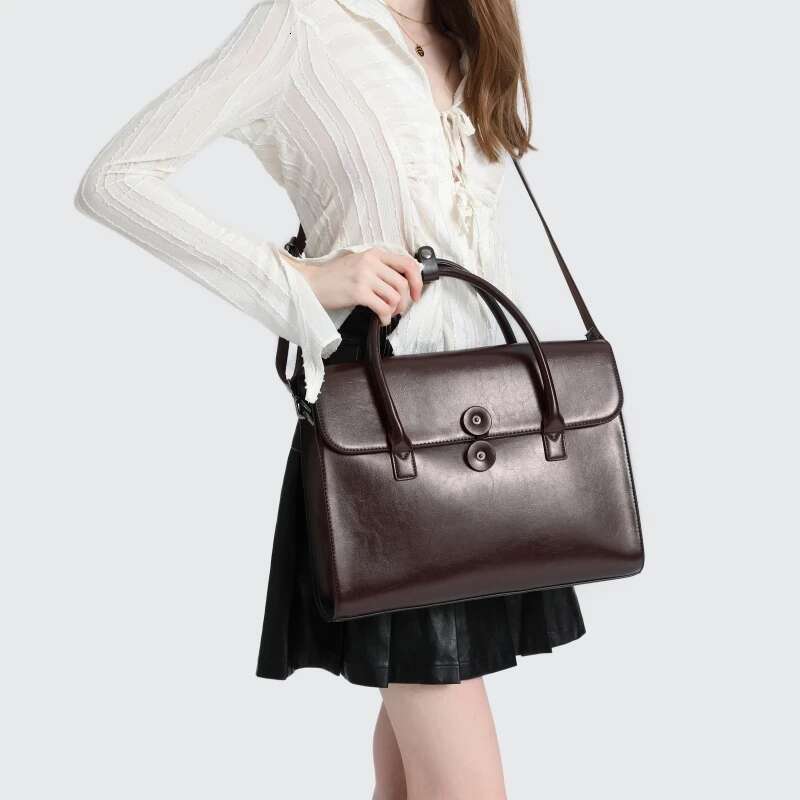 Designer Bag YANATARI Executive Cowhide Briefcase Woman Office 2025 Genuine Crossbody Bags Large Business Leather Briefcase