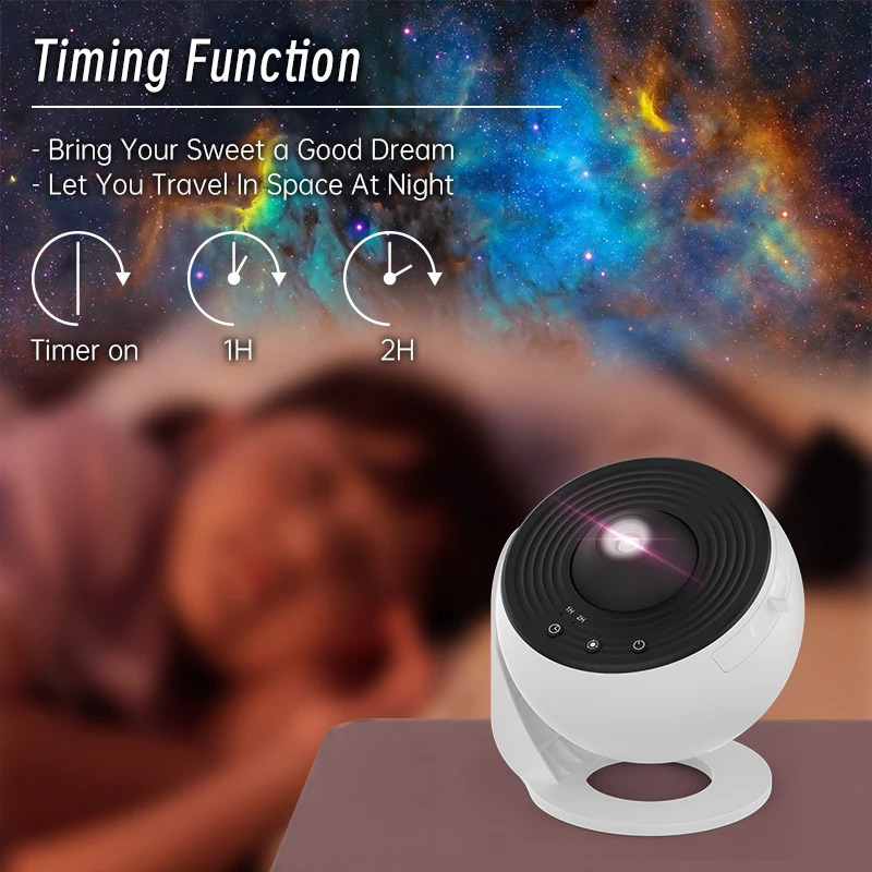 Luminous Galaxy Projector Starry Sky Projector 360 ° Rotating Planetarium Light Childrens Bedroom Valentines Day Gift Wedding Decoration 250411
