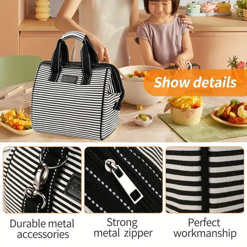 Insulated lunch bag womens cooler bag insulated soft adult lunch handbag cooler bag workplace picnic 250410