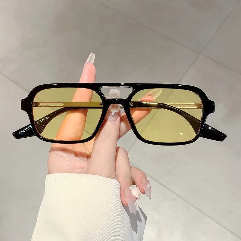 Trendy Women Grey Sunglasses Square Stylish Sun Shades for Travelling Hiking UV Protection Driving Design Sun Glasses Z250411
