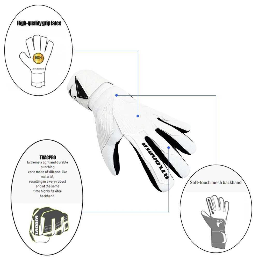 Goalkeeper gloves latex football wristband childrens adult anti slip protection strong grip football match training goalkeeper glovesXJ250412