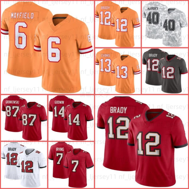 Bucky Irving Tom Brady Baker Mayfield Mike Evans Football Jersey Emeka Egbuka Chris Godwin Vita Vea Antoine Winfield Jr. Calijah Kancey Lavonte David Jalen McMillan