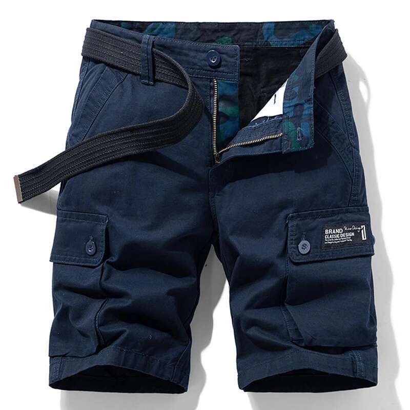 New Summer Cotton Cargo Fashion Breeche Bermuda Beach Jogger Men Tactical Casual Shorts Male Dropshipping