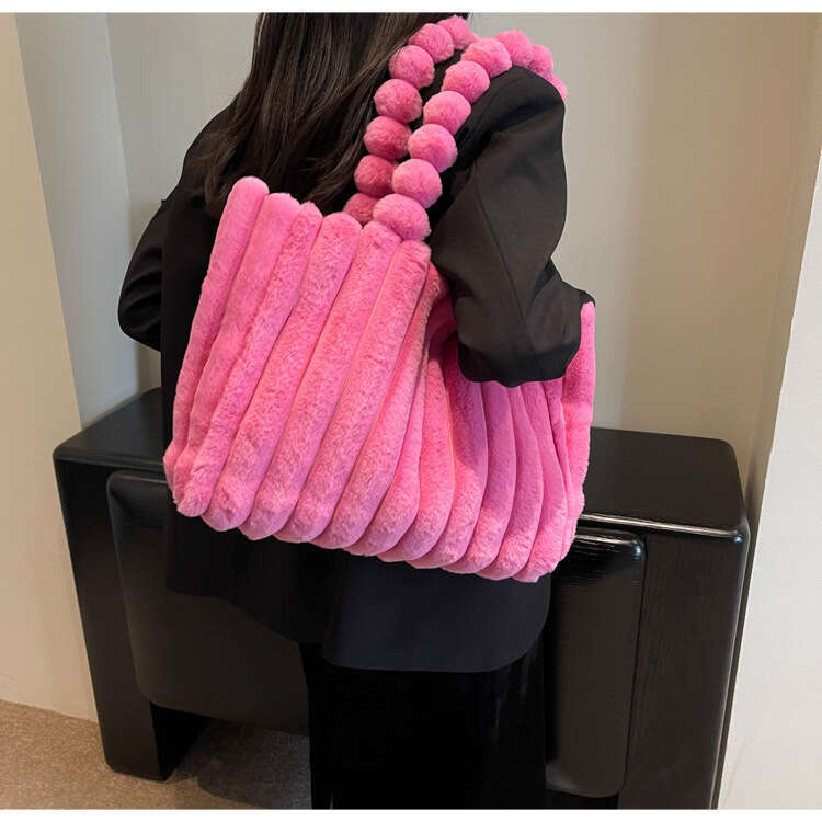 for Women Large Capacity 2025 New Autumn Winter Versatile Shoulder High-end Fluffy Commuter Tote Bag
