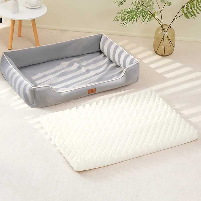 Dutch Velvet Dog Bed Autumn Thick Warm Square Dog Sofa Bed Soft Detachable Wave Sponge Pad Pet Dog Accessories X250412