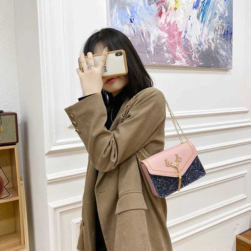 2025 Korean Style Sparkle Chain Crossbody Bag Women Fringe Shoulder Purse Fashion Classic Small Bags Free Shipping Hot SaleT2511112
