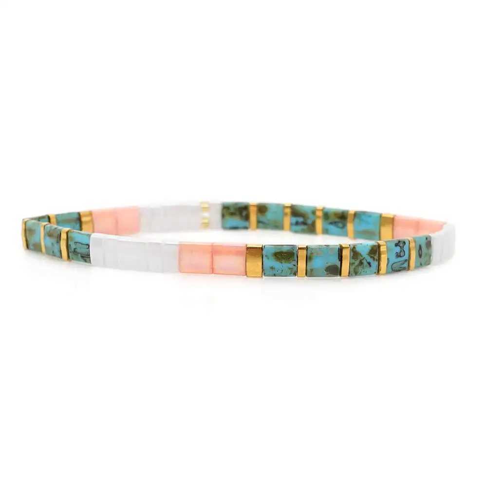 Go2boho Rainbow Bracelet Miyuki Tila Bracelets Women New Glass Beads Jewelry Boho Summer Beach Pulseras Ladies Armband GiftC250411