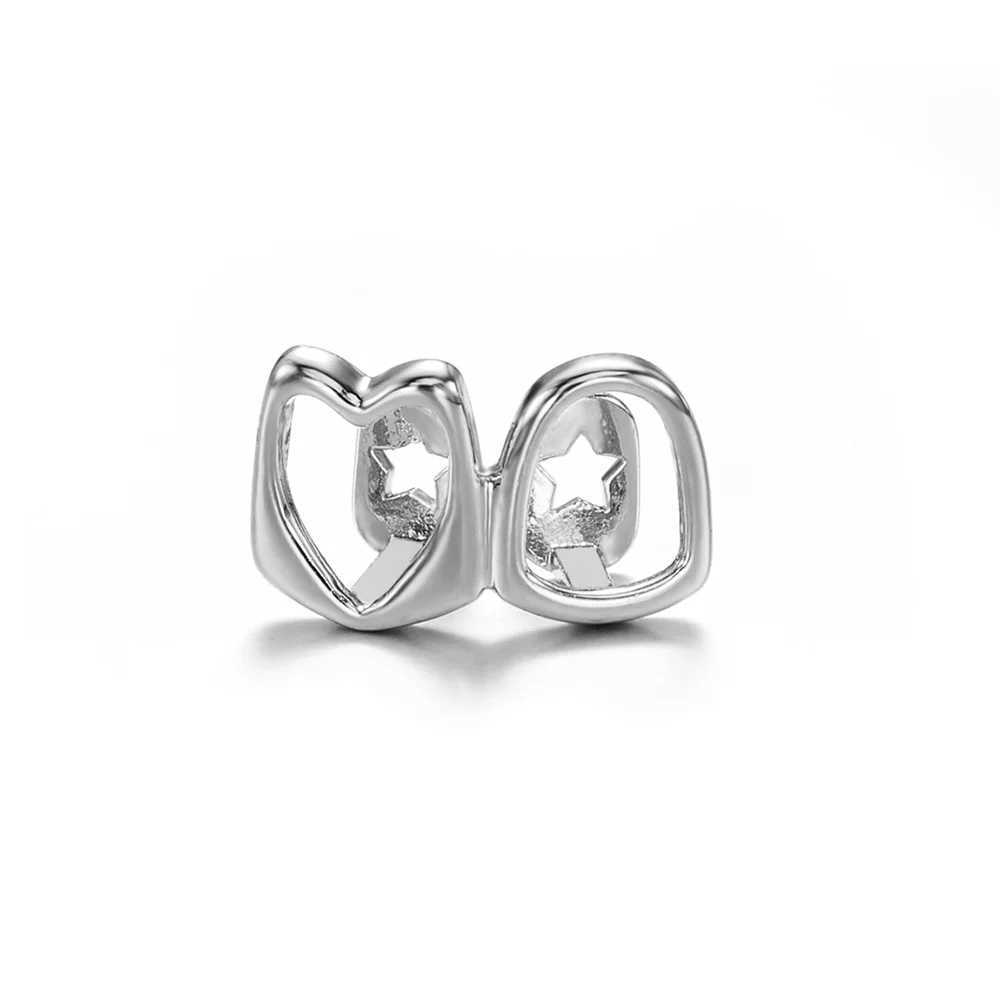 1 piece of single hip-hop star heart-shaped tooth pattern Grilz detachable teeth grill teeth punk tooth cap W250412