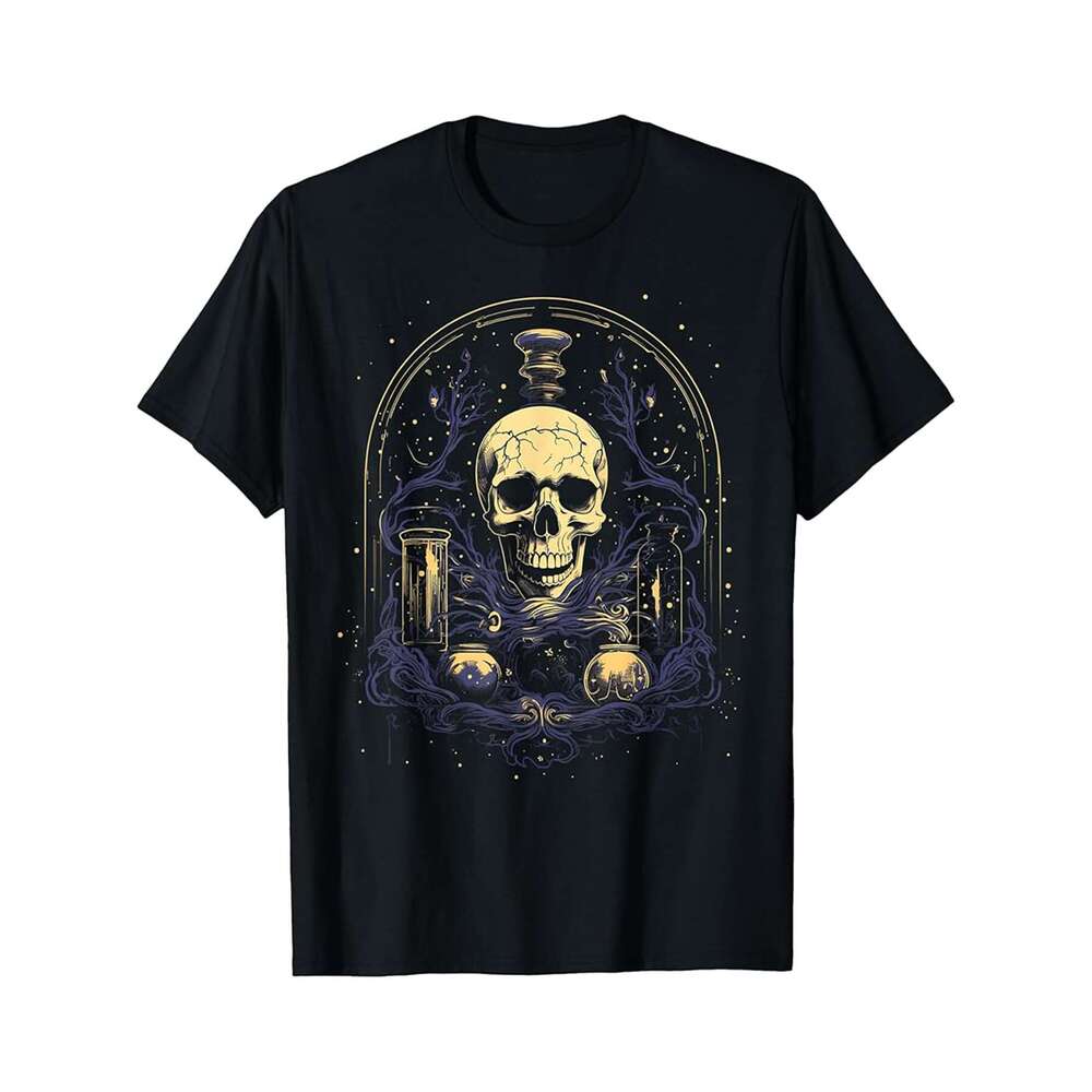 Designer T shirt Skull Ship Sailing Sea Ocean Pirate Skull Tee Graphic Tee - 220g T shits