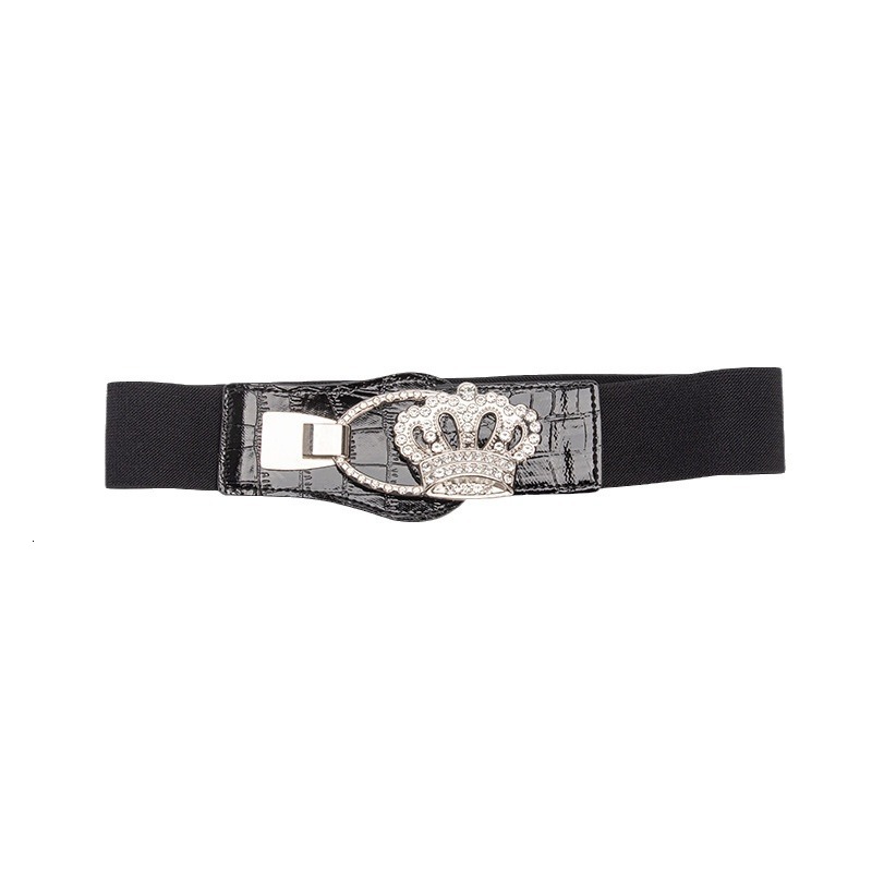 Dress decoration rhie wide waist seal versatile fashion elastic black matching skirt belt for women Korean version