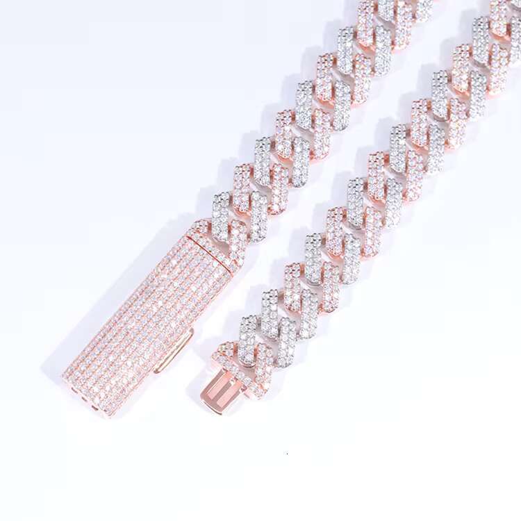 YuYingGems Customized Fashion 925 Sterling Sliver VVS Moissanite Diamond with GRA Cuban Chain Link for Jewelry Necklace