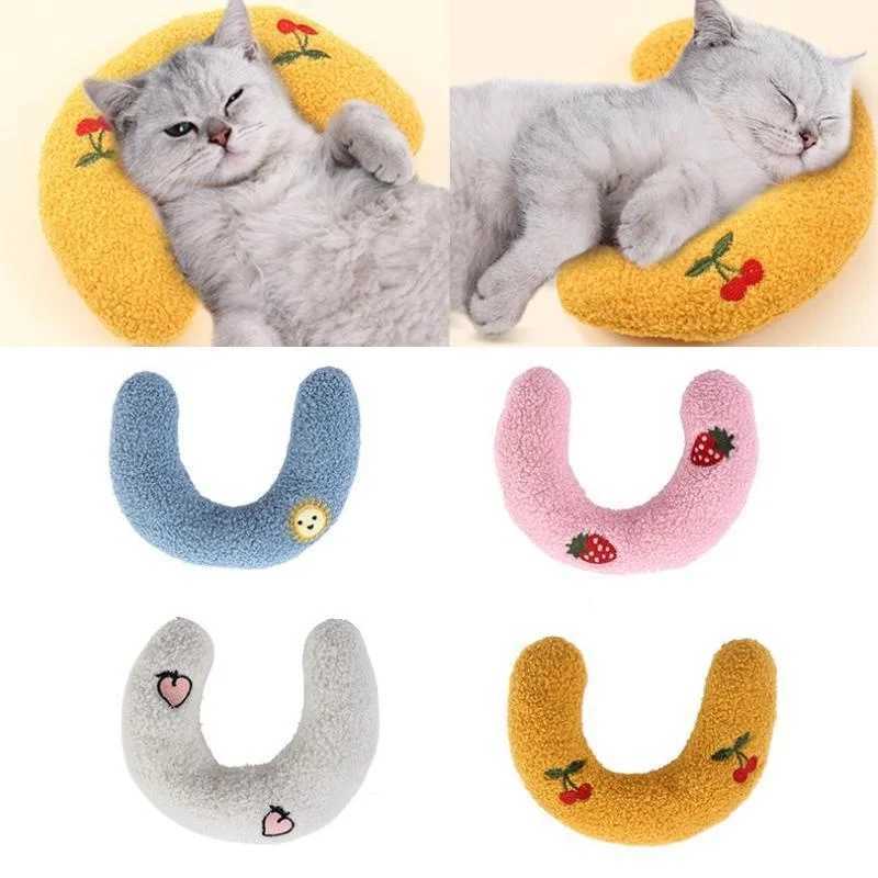 Cat pet dog sleep soft U-shaped cat toys pet toys pet supplies Y250412