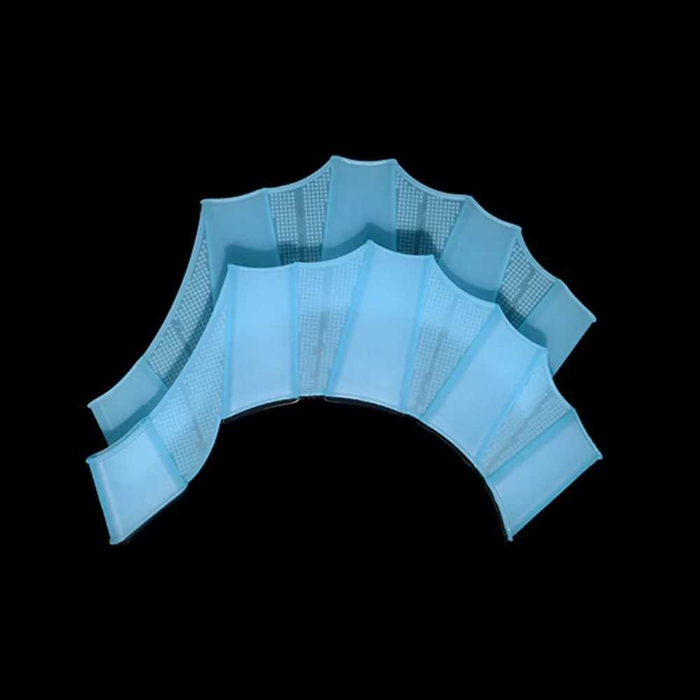 Silicone swimming fin flip cover mens childrens swimming pool sports professional training finger hand net gloves paddle equipmentY250412