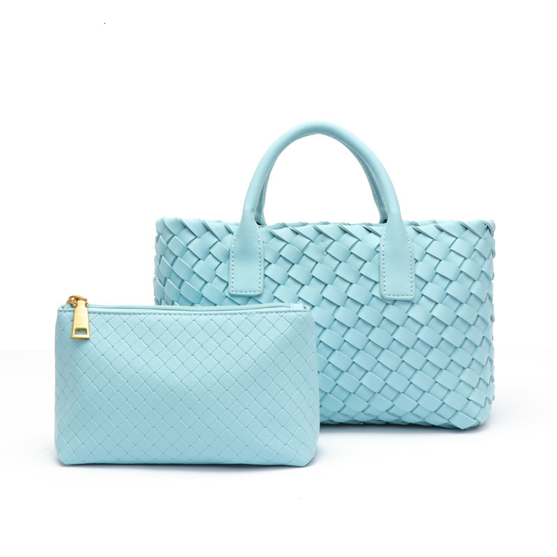 Hand woven bag Women's fashion PU leather letter bag Designer crossbody shoulder handbag