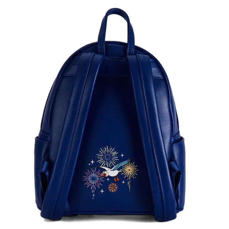 Disney Loungefly Disney Little Mermaid Ariel Fireworks Mini Backpack Deep Blue Student Backpack Cartoon Cute Backpack Girl Bag Gift X250412