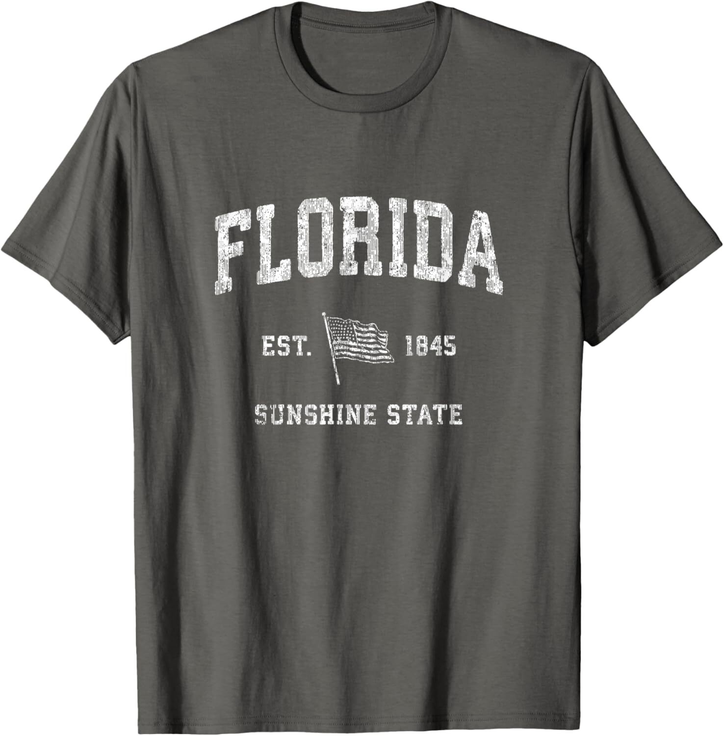 T shirt for Mens Florida T-Shirt Vintage US Flag Sports Design Tee Graphic Tee Casual Tops Clothes Short sleeve cool