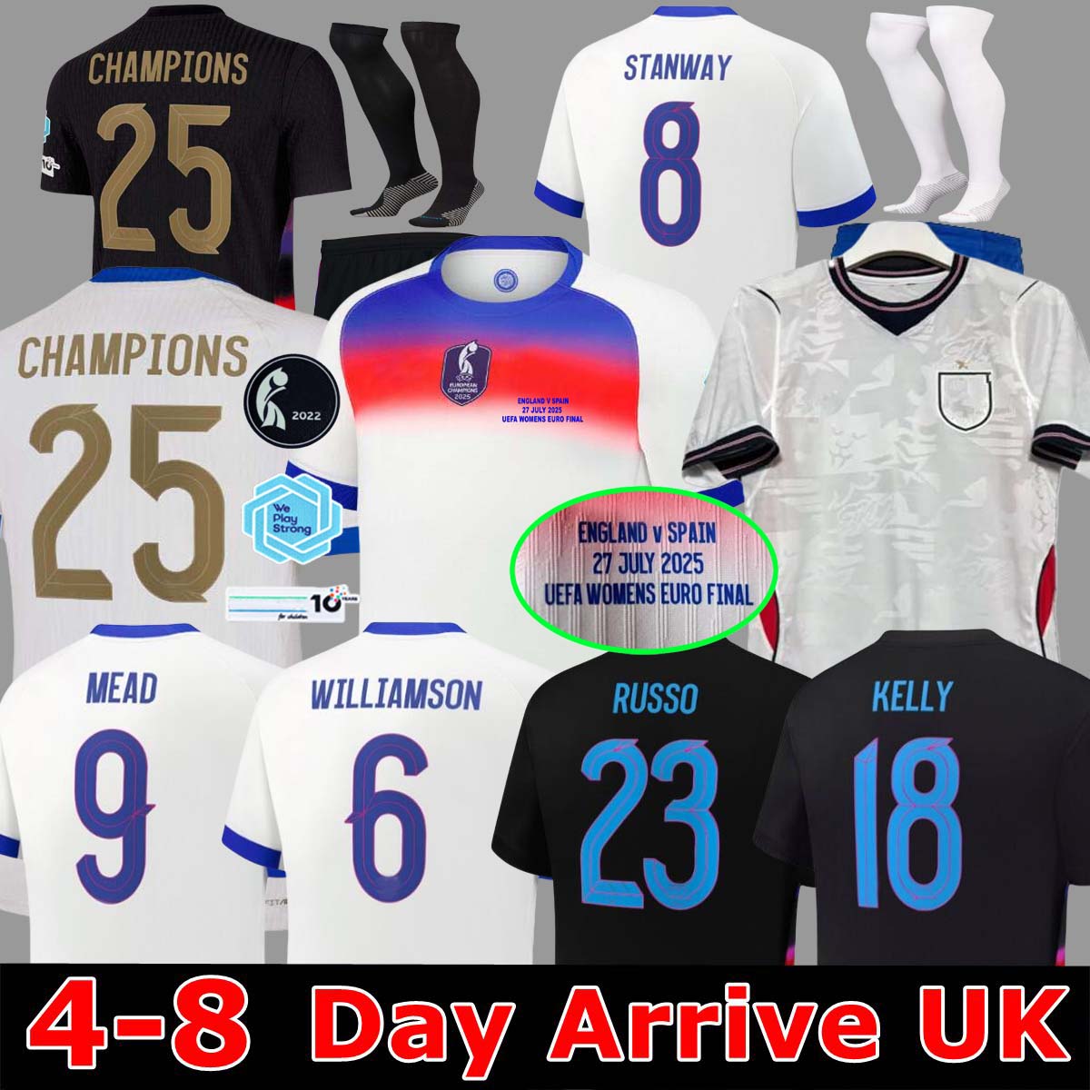 2025 EnGLaNdS Soccer Jersey Men Kids KANE BELLINGHAM WILLIAMSON MEAD Russo AGYEMANG MEAD RICE PICKFORD Football Shirt Soccer Uniforms WOMEN 2024 RUSSO