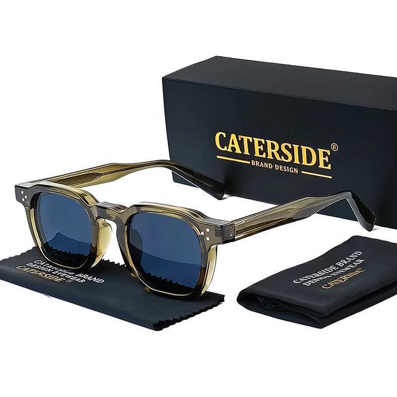 CATERSIDE New Retro Punk Men Sunglasses Square Personalized Design Glasses Womens Fashion Party Glasses Festival Gift 2 Pieces Z250411