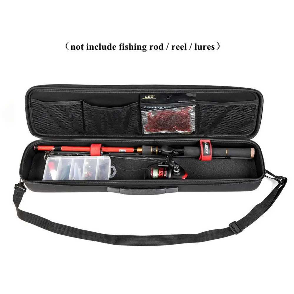 64 x 16 x 7cm Portable Fishing Tackle Bag Hard EVA Box Fishing Rods Reel Line Lure Tool Thicken Large Multifunction Storage Case Z250411