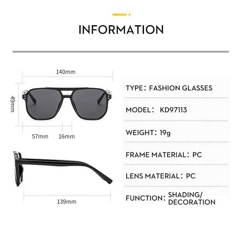 Leonlion Punk Double Bridge Sunglasses Women Square Vinatge 2024 Eyewear Women Retro Simple Sun Glasses Women Gafas De Sol MujerC250411