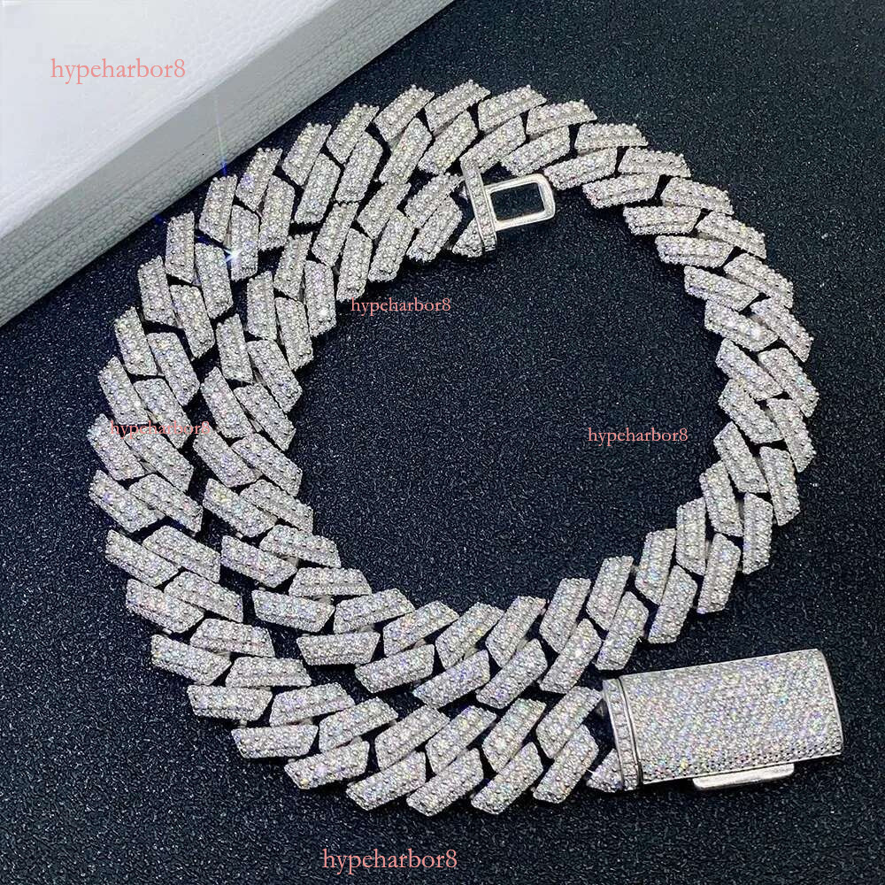 Moissanite bracelet Necklace s Rap hip-hop style Fashion punk full of dias Cuban chain