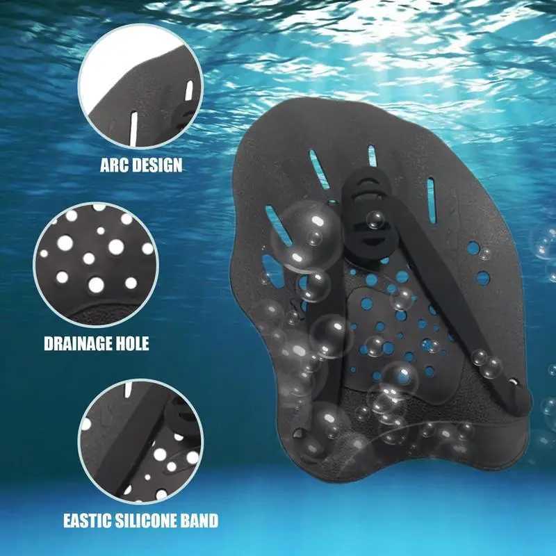 Adult Child Professional Swimming Paddle Girl Orthodontic Hand Finger Flip Cover Palm Network Gloves Paddle Swimming AssistY250412