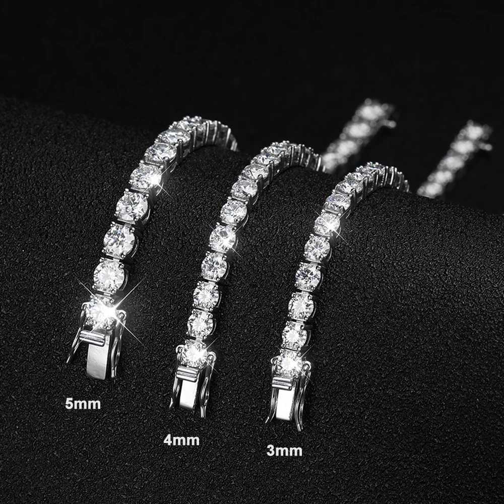KNOBSPIN D VVS1 Moissanite Tennis Bracelet Original s925 Sterling Silver Plated 18k White Gold with GRA Bracelets for Women ManC250411