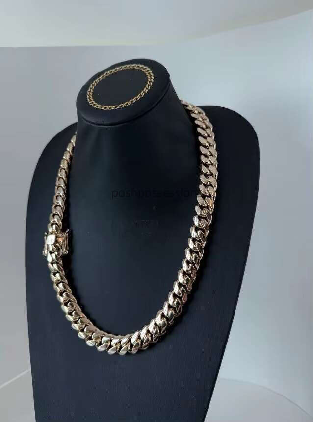 16Mm Cuban Chain Vvs1 Silica, 14K Platinum Sterg Sier, Tester