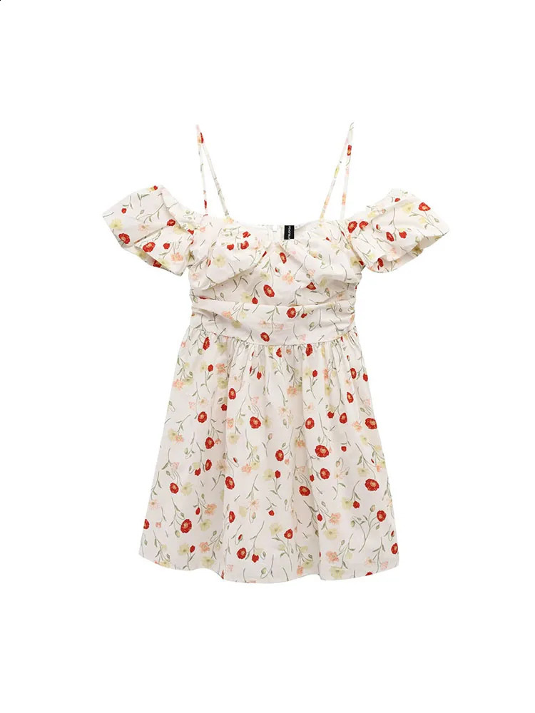 Womens Summer Mini Strap Dress 2025 Retro Sweet Strapless Elegant Street ALine 250411