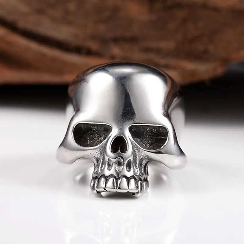 Stainless steel mens cool skull solid ring punk new alloy metalXJ250412