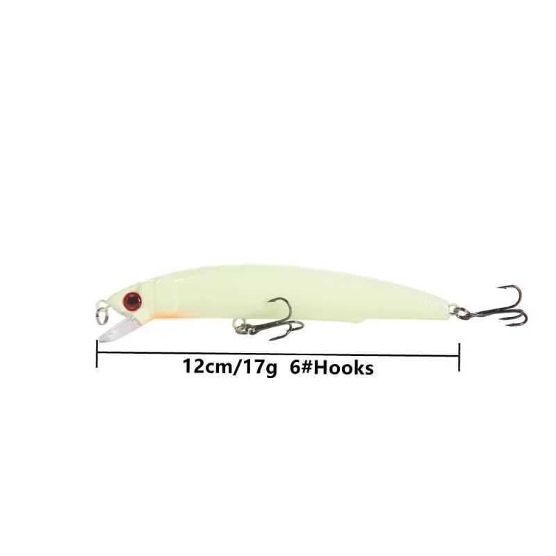 Lure Luminous Ringing Pearl Minolet Long Cast Floating Water Luminous Minnow Night Fishing Billed Perch Z250411