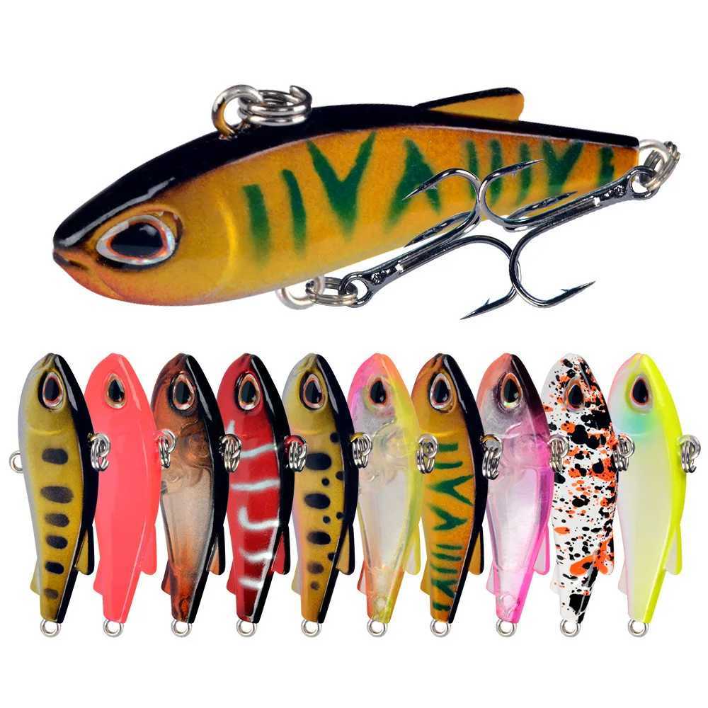 1Pcs 4cm 4g Mini Winter VIB Fishing Lures Sinking Vibration Artificial Wobbler Ice Hard Bait Bass Pesca Crankbait Fishing Tackle Z250411