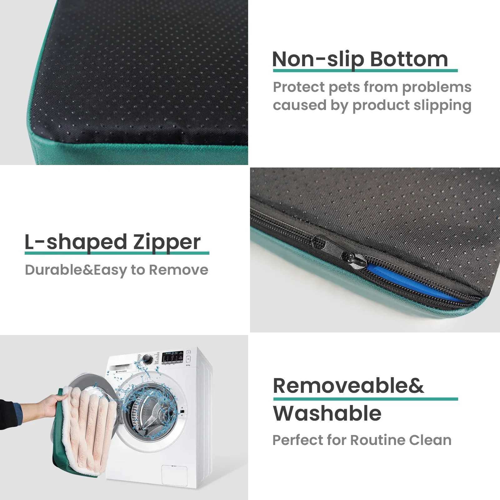 Super plush luxury orthodontic foam dog bed rectangular cat and dog mat/removable cover pet mat suitable for small and large dogs X250412