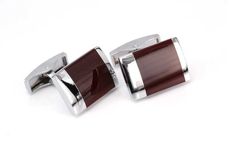 HYX enamel cufflinks mens French red shirt cufflinks mens jewelry wedding groom mens cufflinksT250412