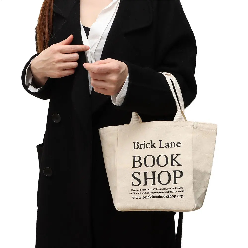 canvas lunch box picnic handbag cotton canvas mini handbag dinner container food storage bag 250410