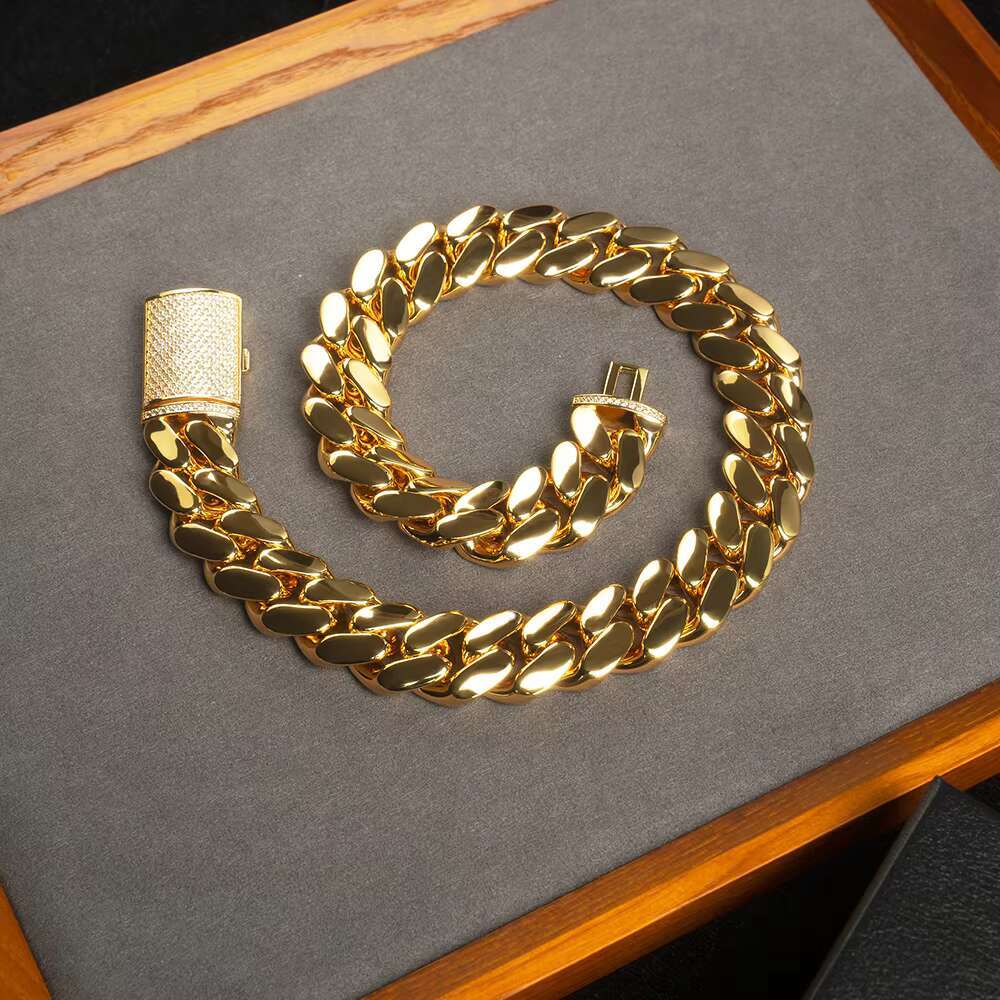 Gold 20mm Miami Cuban Chain Necklace