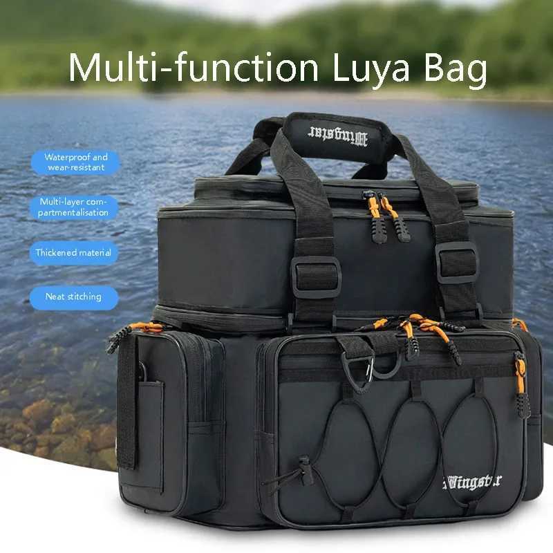 Fishing Lure Bag Waistpack Waterproof New Lightweight Shoulder Backpack Fishing Reel Case Gear Bag Multifunctional Fishing Box Z250411