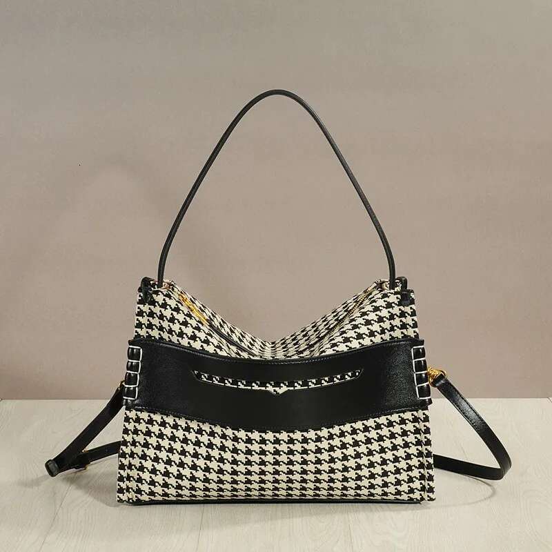 Suede ing Top Layer Cowhide Nubuck Leather Tote Large Capacity Shoulder Crossbody Underarm Bag Women 2024 Autumn New