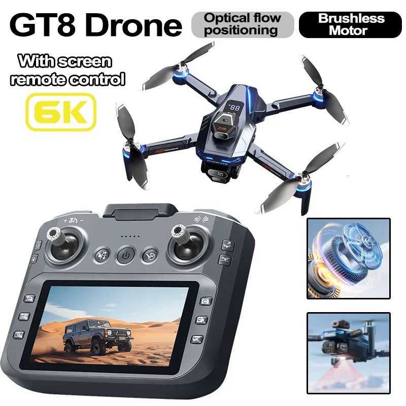 GT8 Drone 6K HD Professinal Dual Camera WiFi Optical flow positioning Bless UAV With sn Obstacle Avoidance RC Drone H251112