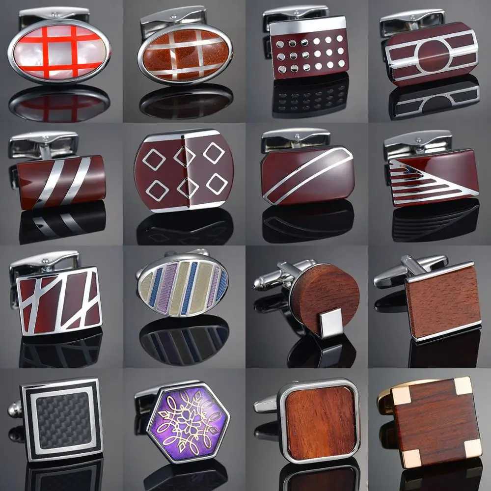 High quality enamel baked paint mens French shirt cufflinks wholesale custom cufflinks top-level business wedding shirt cufflinksT250412