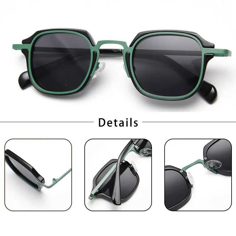 Caterside Punk Retro Polarized Sunglasses Men Mental Fashion Square Sun Glasses Women Outdoor Travel Driving Eyewear UV400 Z250411