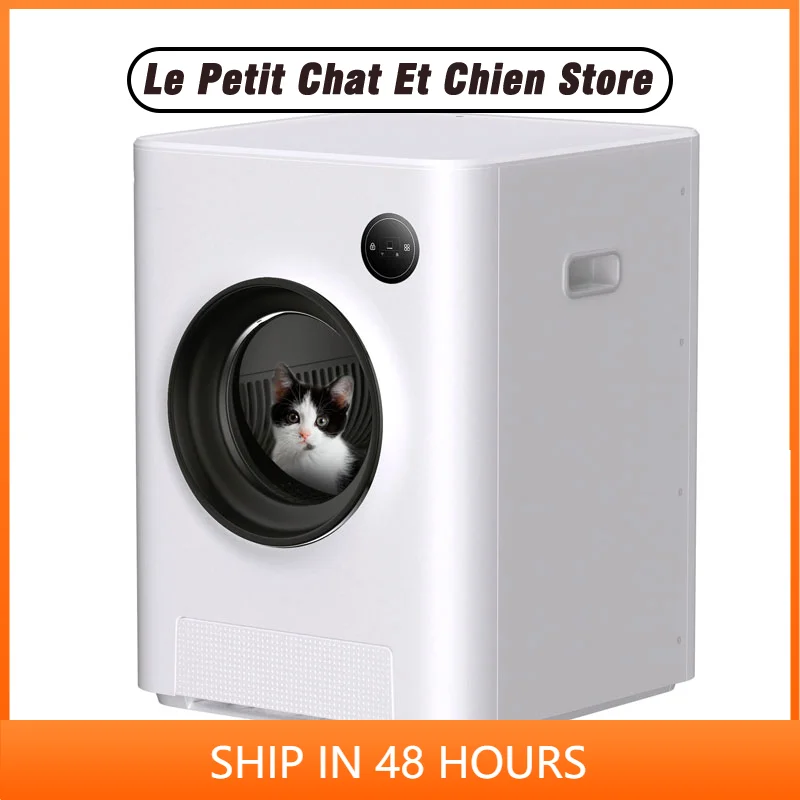 8L Large Capacity Automatic Cat Litter Box Fully Enclosed Toilet Deodorant Anti-Sand Electric Smart Cat Poop Basin Cat Supplies Cat Litter both dog