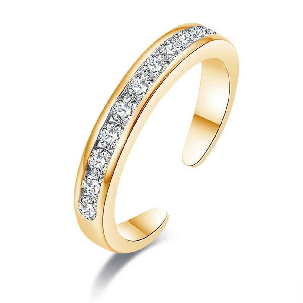 Simple alloy crystal ankle ring with adjustable open ankle ring suitable for girls summer beach vacation jewelry finger ringXJ250412