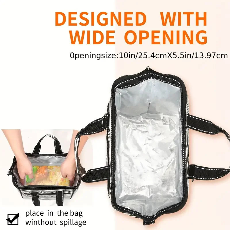 Insulated lunch bag womens cooler bag insulated soft adult lunch handbag cooler bag workplace picnic 250410