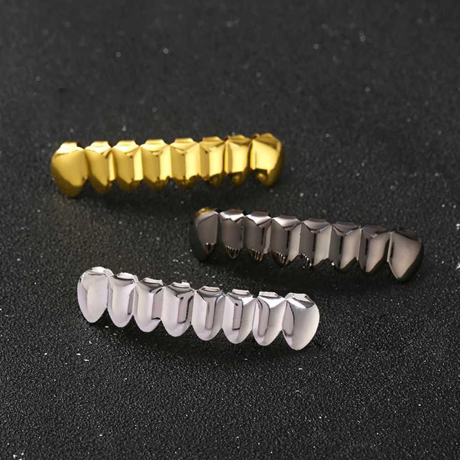 Tooth grinding set for neutral top bottom mouth gold silver tooth grinding tooth cap detachable dental fashion jewelry W250412
