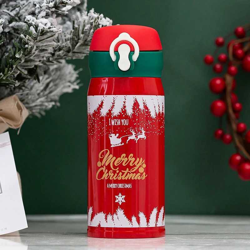 Christmas 304 stainless steel Christmas New Year gift bouncing thermos cup for men and women creative water cup simple cup Christmas gift Y251112