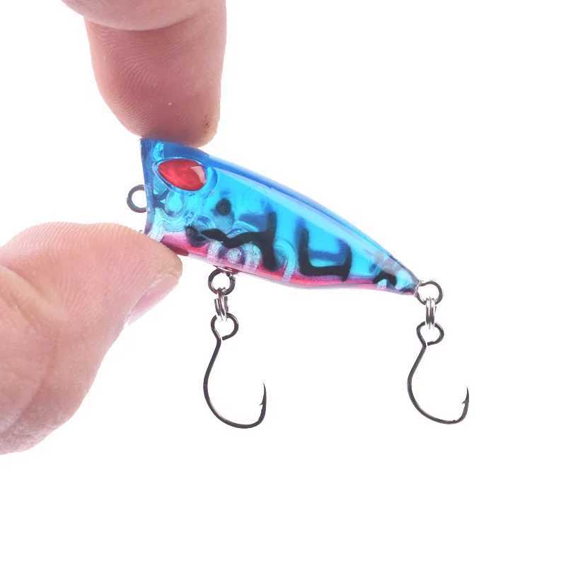1PCS Floating Popper Fishing Lure 40MM 3.5G Mini Topwater Wobbler Crankbait With Hooks Artificiais Hard Bait Pesca Tackle Z250411