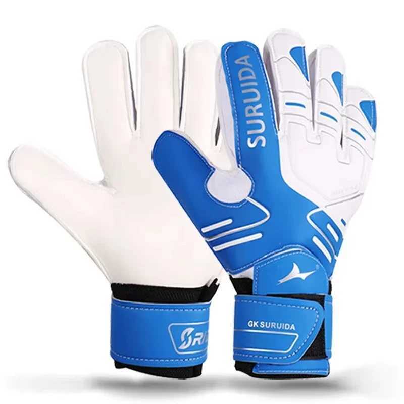 Hot selling professional football equipment goalkeeper gloves with finger protection anti slip and wear-resistant training goalkeeper glovesXJ250412