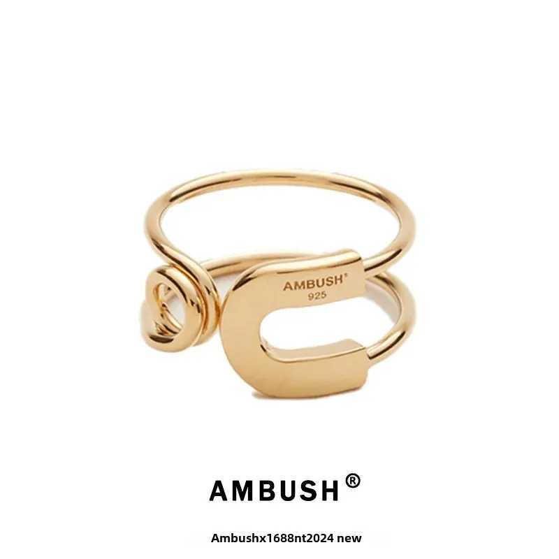 Ambush Safety Pin Ring Vintage Adjustable Unisex Ring Original Design Popular on the Internet for Men and WomenXJ250412