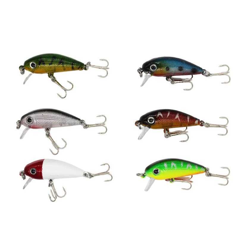 1pcs Mini Minnow Fishing Lures Wobblers 3.2G/3.5CM Sinking Artificial Plastic Hard Bait Crankbait Jerkbait Pesca Bass Tackle Z250411